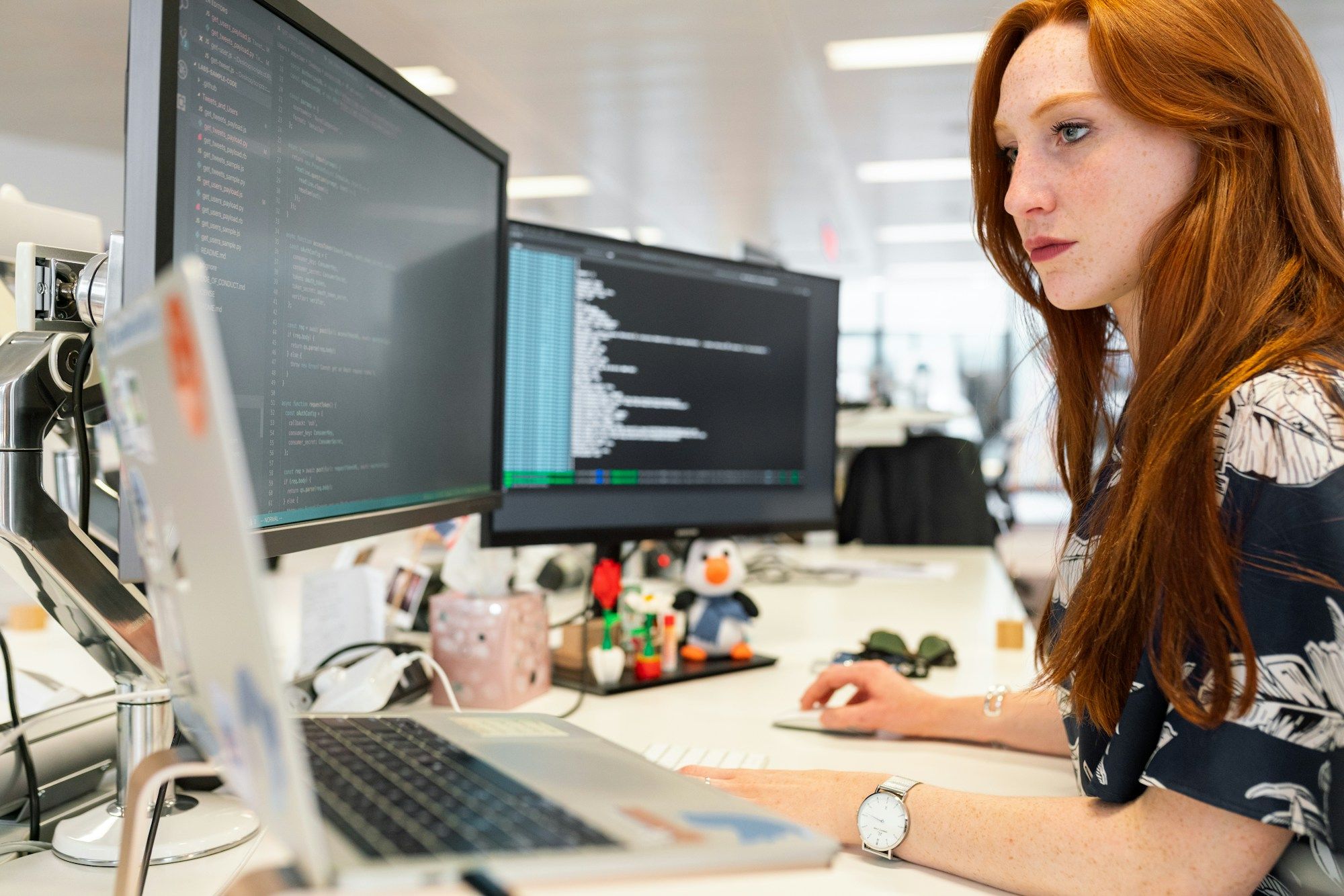 Network support engineer reviewing a venue's network setup remotely